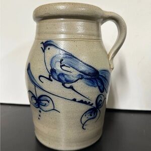 Vintage Rowe Pottery Works 1987 Stoneware Crock Pitcher Jug